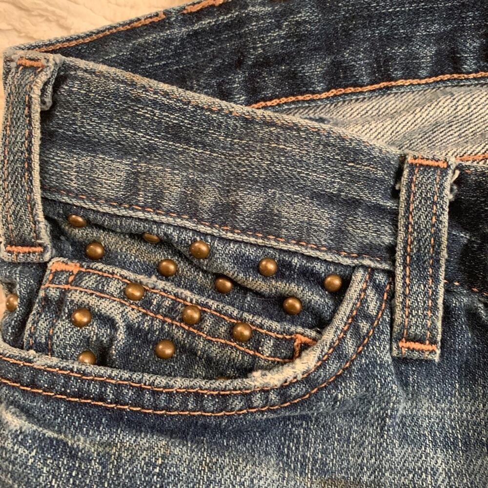 VINTAGE Y2K CURRENT ELLIOTT STUDDED DESTRUCTED JEANS 25
